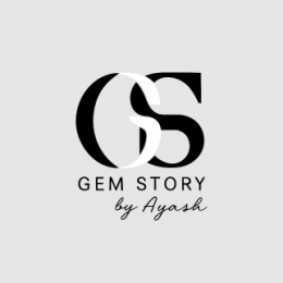 Minimal geometric gemstone logo icon in deep blue on white background, flat vector style, no text, simple and centered